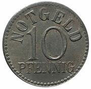 10 Pfennig - Kreuznach, Germany,  reverse image