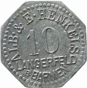 10 Pfennig - Langerfeld Alb. and E. Henkels obverse image