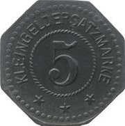 5 Pfennig - Lank, Germany,  reverse image
