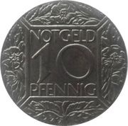 10 Pfennig - Leichlingen, Germany, 1920 reverse image