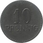 10 Pfennig - Lennep, Germany, 1917 reverse image
