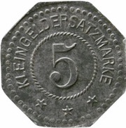 5 Pfennig - Mönchengladbach Gebrüder Meer, Germany,  reverse image