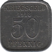 50 Pfennig - Mülheim an der Ruhr, Germany, 1918 reverse image