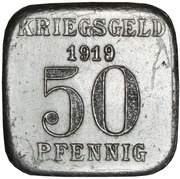 50 Pfennig - Mülheim an der Ruhr, Germany, 1919-1920 reverse image