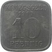 10 Pfennig - Neuwied am Rhein, Germany, 1917 reverse image