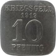 10 Pfennig - Neuwied am Rhein, Germany, 1919 reverse image