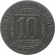 10 Pfennig - Oberhausen, Germany, 1919 reverse image