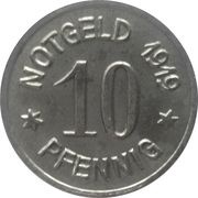 10 Pfennig - Oberwesel, Germany, 1919 reverse image
