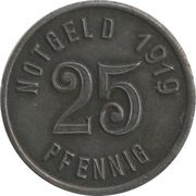 25 Pfennig - Oberwesel, Germany, 1919 reverse image