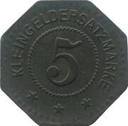 5 Pfennig - Saarburg, Bezirk Trier, Germany,  reverse image