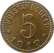 5 Pfennig - Sinzig, Germany, 1919 reverse image
