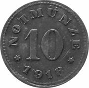 10 Pfennig - Sinzig, Germany, 1918 reverse image