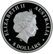 8 Dollars - Elizabeth II 4th Portrait - Koala - Silver Proof obverse image