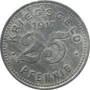 25 Pfennig - Velbert, Germany, 1917 reverse image
