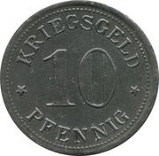 10 Pfennig - Werden, Germany,  reverse image
