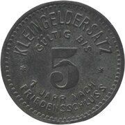 5 Pfennig - Gössnitz, Germany, 1918 reverse image