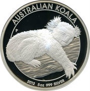 8 Dollars - Elizabeth II 4th Portrait - Koala - Silver Bullion Coin reverse image