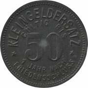 50 Pfennig - Gössnitz, Germany, 1918 reverse image