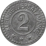 2 Pfennig - Meuselwitz Prehlitzgrube, Germany,  reverse image