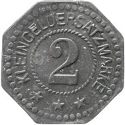 2 Pfennig - Meuselwitz Prehlitzgrube, Germany,  reverse image