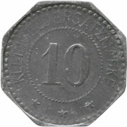10 Pfennig - Meuselwitz Otto Zänglein, Tiefbau Unternehmung S.A., Germany,  reverse image