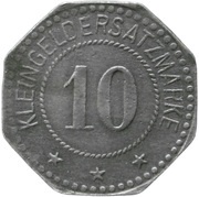 10 Pfennig - Meuselwitz Prehlitzgrube, Germany,  reverse image