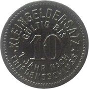 10 Pfennig - Meuselwitz, Germany, 1918 reverse image