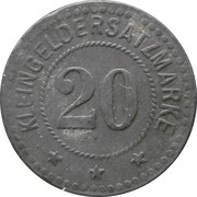 20 Pfennig - Meuselwitz Prehlitzgrube, Germany,  reverse image