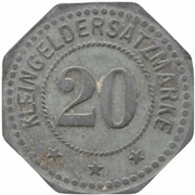 20 Pfennig - Meuselwitz Prehlitzgrube, Germany,  reverse image