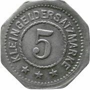 5 Pfennig - Rositz Braunkohlenwerke A.G., Germany,  reverse image