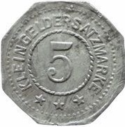 5 Pfennig - Rositz Braunkohlenwerke A.G., Germany,  reverse image