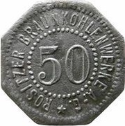 50 Pfennig - Rositz Braunkohlenwerke A.G. obverse image
