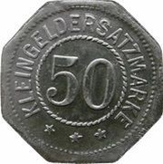50 Pfennig - Rositz Braunkohlenwerke A.G., Germany,  reverse image