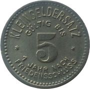 5 Pfennig - Schmölln, Germany, 1918 reverse image