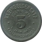 5 Pfennig - Schmölln, Germany, 1920 reverse image