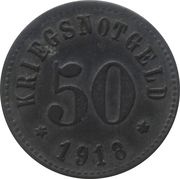 50 Pfennig - Rodach, Germany, 1918 reverse image