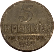 5 Pfennig - Camburg a. S., Germany, 1918 reverse image