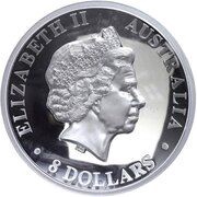 8 Dollars - Elizabeth II 4th Portrait - Australian Wedge-Tailed Eagle obverse image