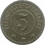 5 Pfennig - Saalfeld an der Saale, Germany, 1918 reverse image
