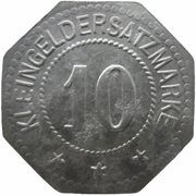 10 Pfennig - Steinach, Germany, 1919 reverse image