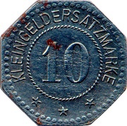 10 Pfennig - Allstedt, Germany,  reverse image