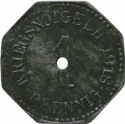 1 Pfennig - Apolda, Germany, 1918 reverse image