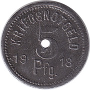 5 Pfennig - Apolda, Germany, 1918 reverse image