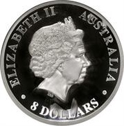 8 Dollars - Elizabeth II 4th Portrait - Koala - Silver Proof Coin obverse image