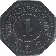 1 Pfennig - Eisenach August Wallmeyer, Germany,  reverse image