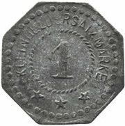 1 Pfennig - Eisenach Fahrzeugfabrik, Germany,  reverse image