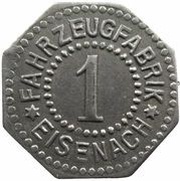 1 Pfennig - Eisenach Fahrzeugfabrik obverse image