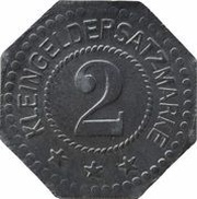 2 Pfennig - Eisenach August Wallmeyer, Germany,  reverse image