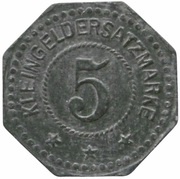 5 Pfennig - Eisenach Fahrzeugfabrik, Germany,  reverse image