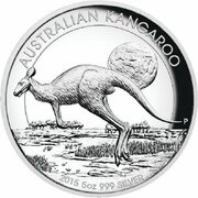 8 Dollars - Elizabeth II 4th Portrait - Kangaroo - Silver Proof - High Relief, Australia, 2015 reverse image